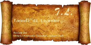 Tasnádi Leander névjegykártya